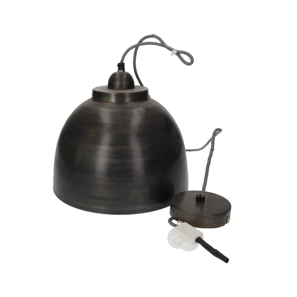 Lampadario in metallo nero design industriale