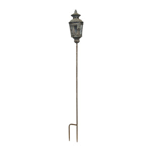 Lanterna con Piantone in Ferro Grigio H.127 cm - KeyHome Store