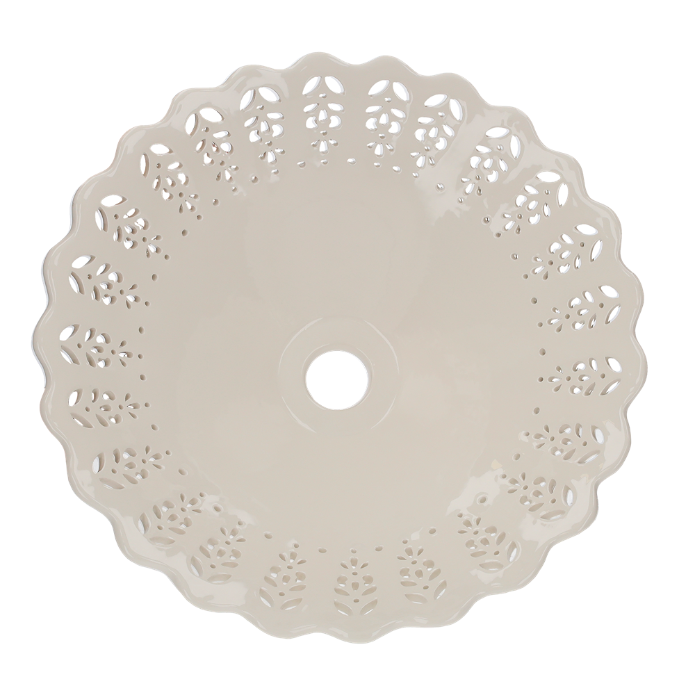 Lampadario a Sospensione in Ceramica Bianca Finitura Lucida - 43 cm