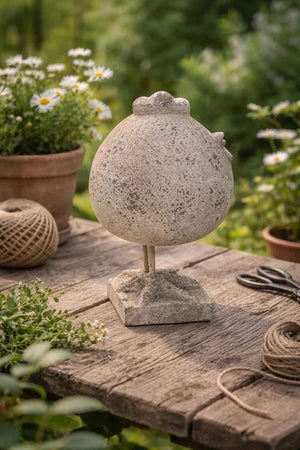 Poulet en pierre de style shabby, petite taille
