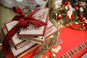 Trio of Book Boxes with Reindeers