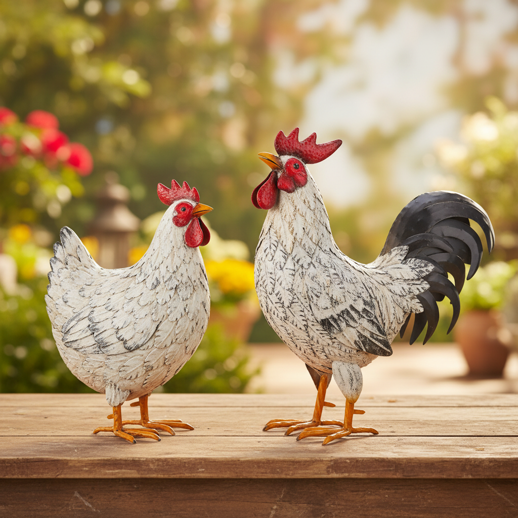 Set Gallo y Gallina - Fotos Reales