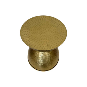 Mesa de centro Drum de metal dorado
